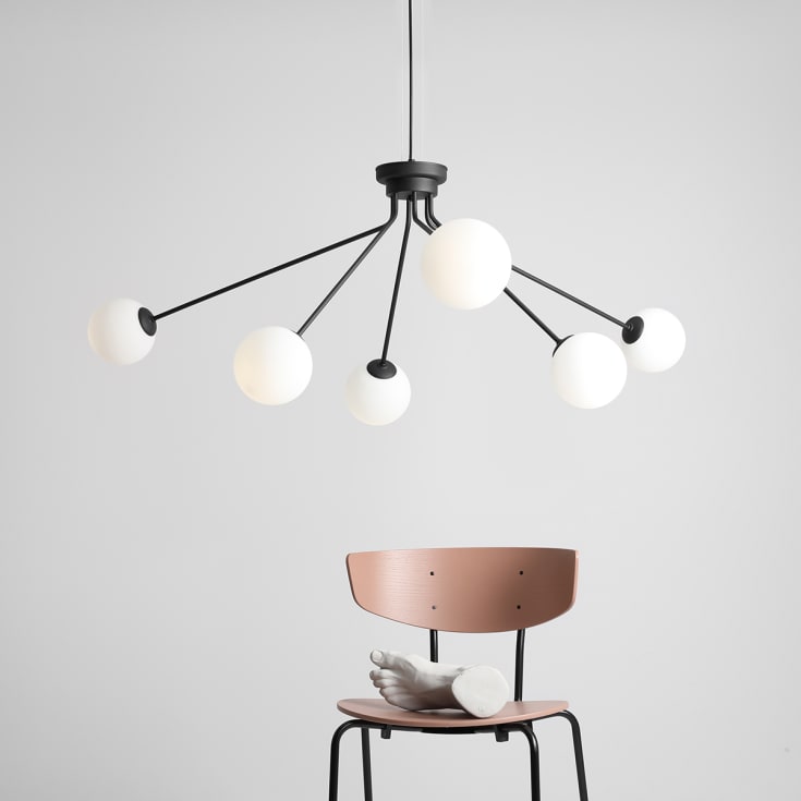 Aldex Holm 6 lysekrone, sort