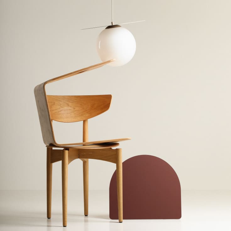 Aldex Loop pendellampa, Ø25 cm, beige