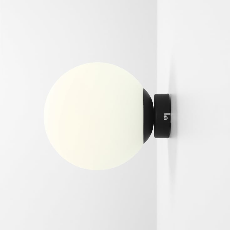 Aldex Ball vägglampa, svart, Ø20 cm