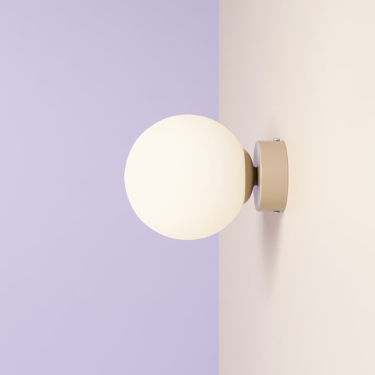 Aldex Ball vägglampa, beige, Ø14 cm
