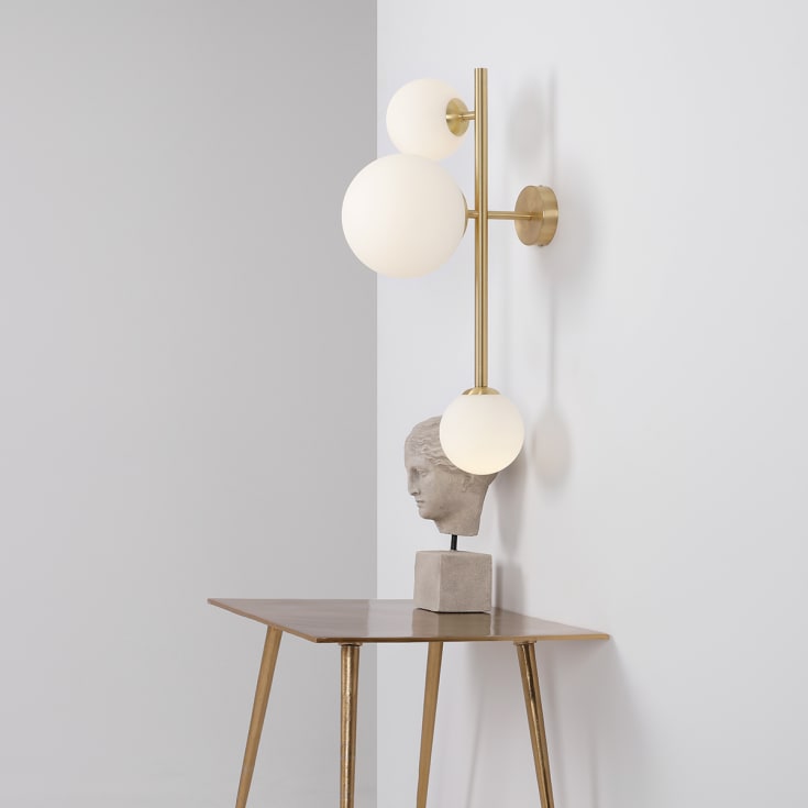 Aldex Dione væglampe, messing
