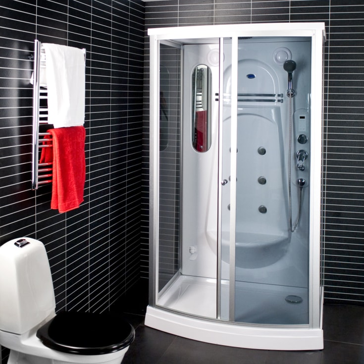 Arrow duschkabin 6130, ångbastu, massagedusch, takdusch, tonat glas