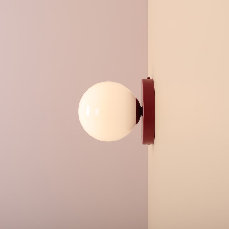Aldex Ball 2 vägglampa, röd