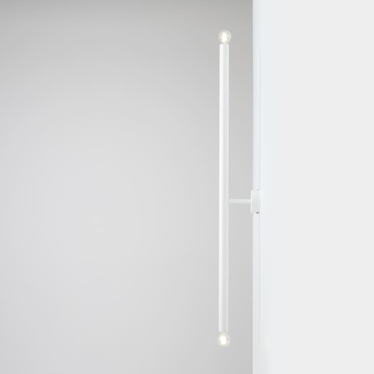 Aldex Tubo 2 vägglampa, vit, 100 cm