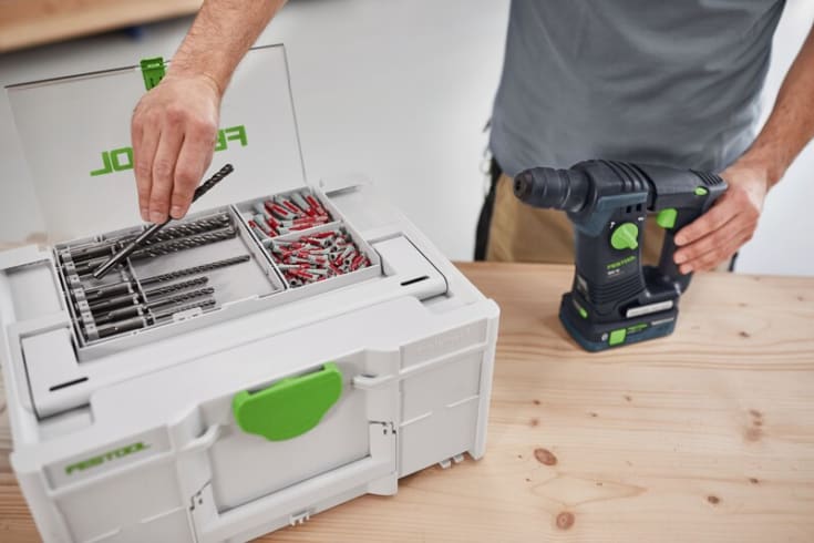 Festool SDS+ borrkassett med 7 borr, Ø5 - Ø12 mm