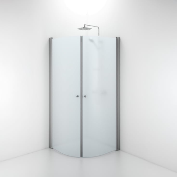 Contura Shower Space duschdörr, 72,3 cm, klart glas, vit profil