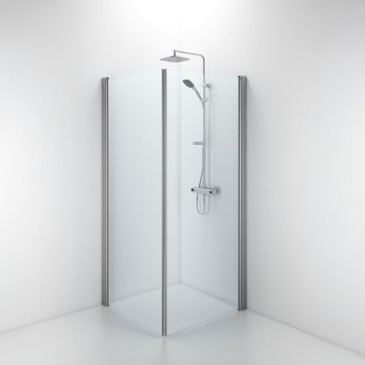 Contura Shower Space duschdörr, 62 cm, klart glas, aluminiumprofil