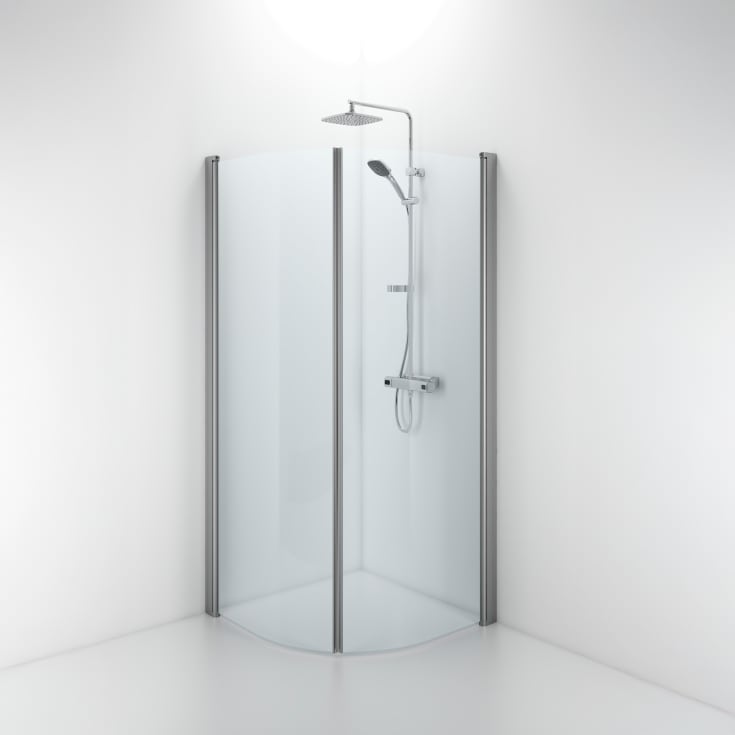 Contura Shower Space duschdörr, 63,1 cm, klart glas, aluminiumprofil