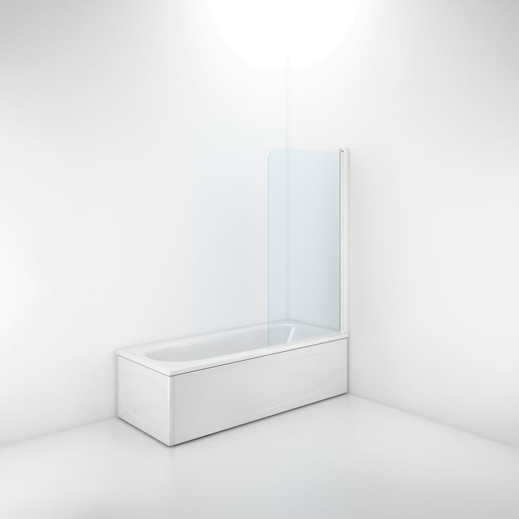 Contura Shower Space badkarsvÀgg, 79 cm, klart glas, aluminiumprofil