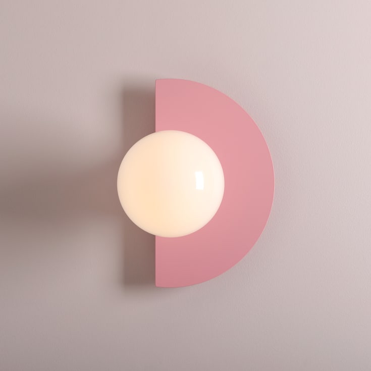 Aldex Loop vägglampa, rosa