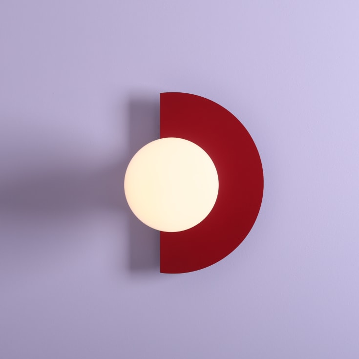 Aldex Loop vägglampa, röd