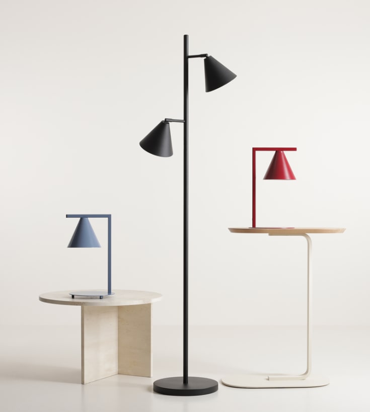 Aldex Form 2 golvlampa, svart