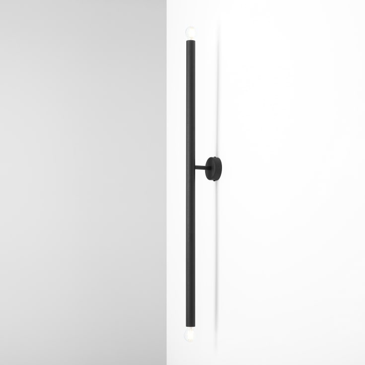 Aldex Tubo 2 vägglampa, svart, 100 cm