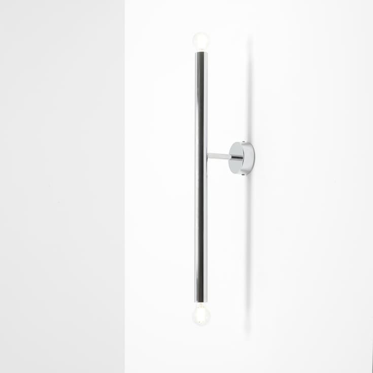 Aldex Tubo 2 væglampe, krom, 60 cm