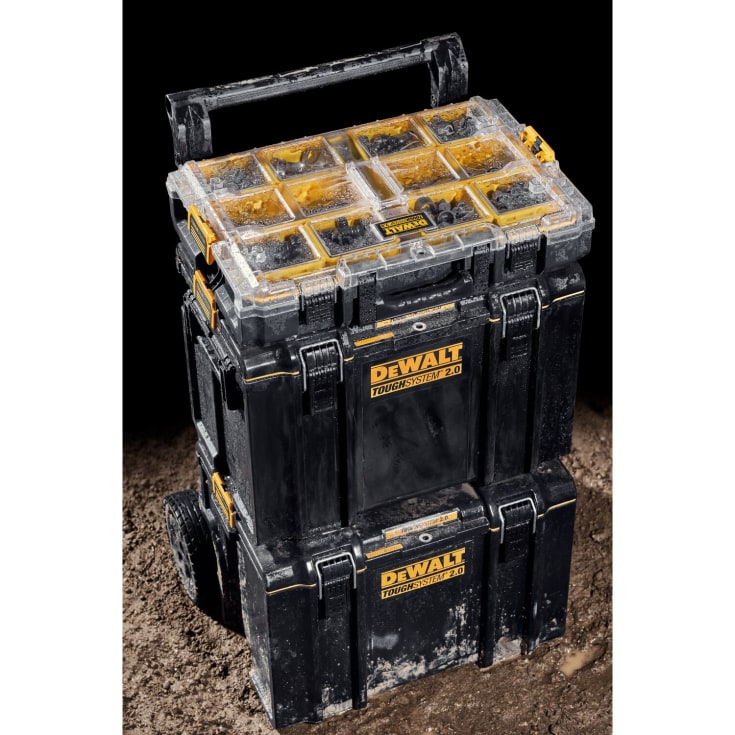 DeWalt DXL Thoughsystem 2.0 sortimentskasse, 10/12 beholdere