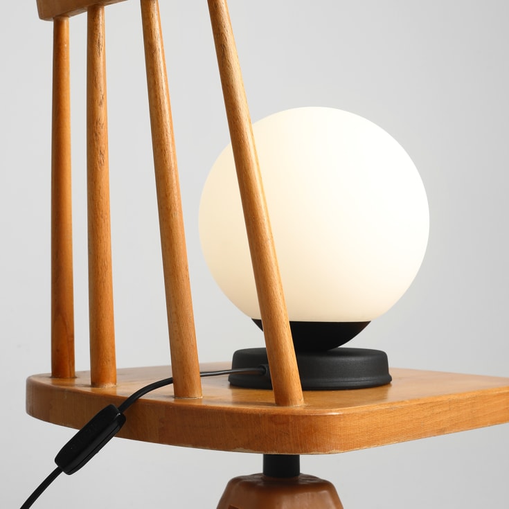 Aldex Ball bordslampa, svart, Ø20 cm