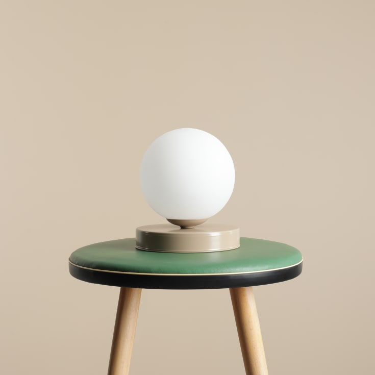 Aldex Ball bordlampe, beige, Ø17 cm