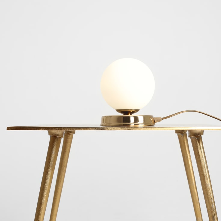 Aldex Ball bordslampa, guld, Ø17 cm