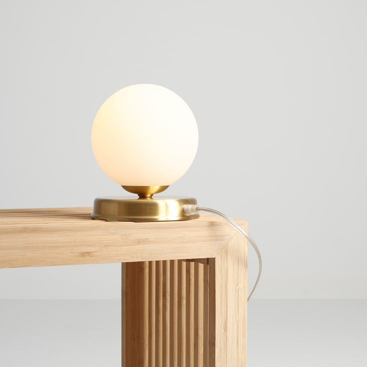 Aldex Ball bordlampe, messing, Ø17 cm