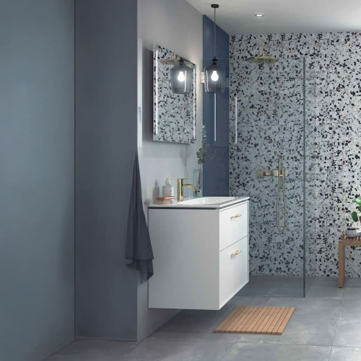 Contura Shower Showerama Art dusjdør, 100x200 cm, klart glass, aluminium profil