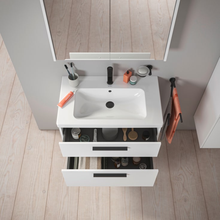 Duravit D-Code tvättställsunderskåp, 78,4x46 cm, matt vit