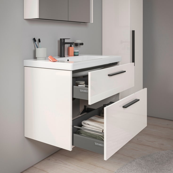 Duravit D-Code møbelpakke, 80x48 cm, hvid højglans
