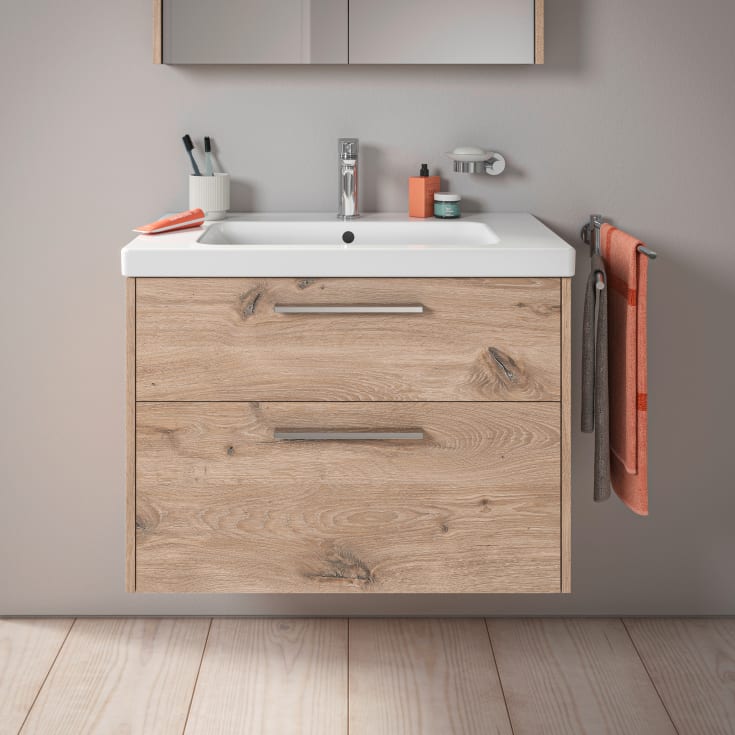 Duravit D-Code tvättställsunderskåp, 78,4x46 cm, ek