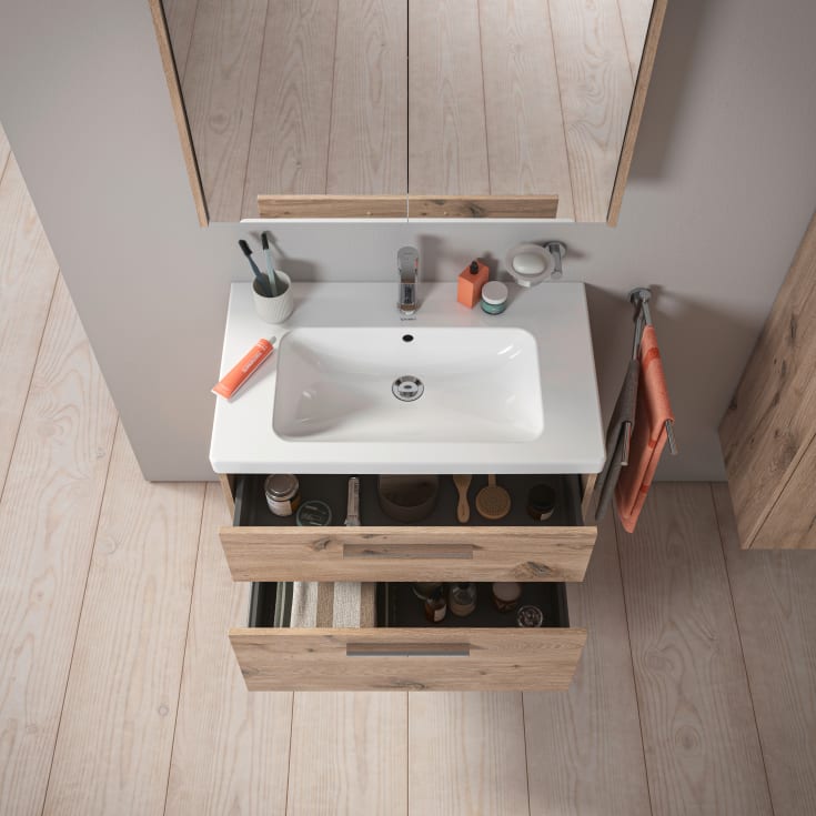 Duravit D-Code tvättställsunderskåp, 78,4x46 cm, ek