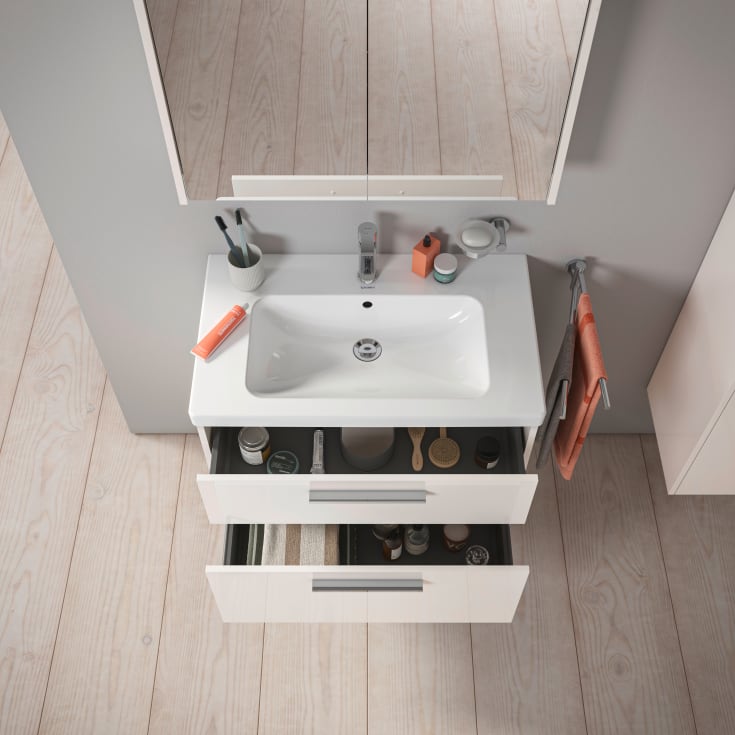 Duravit D-Code møbelpakke, 80x48 cm, hvid højglans