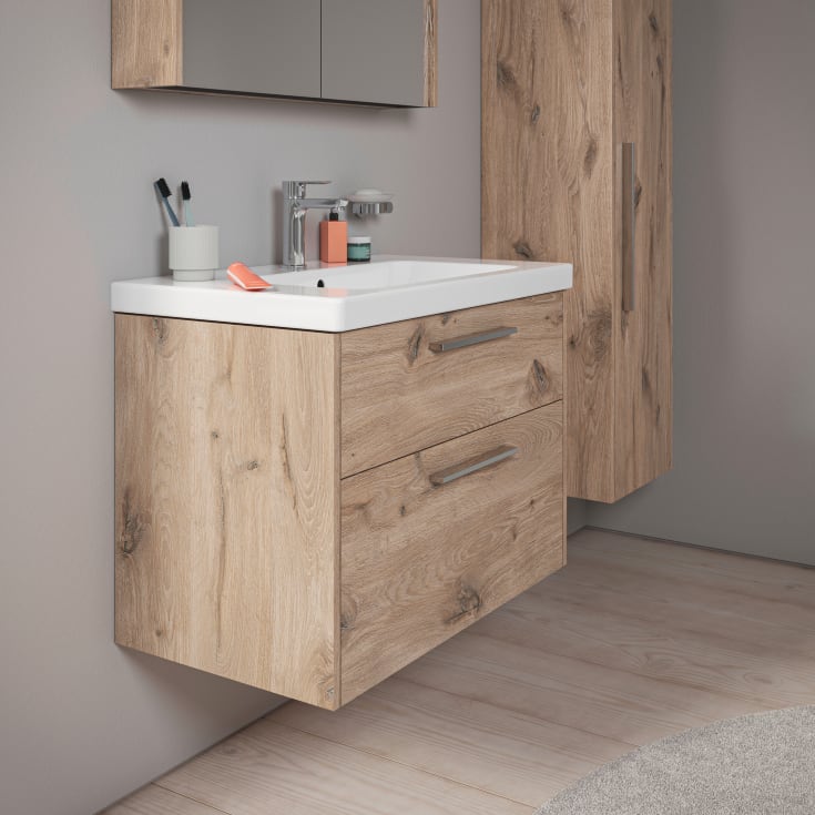 Duravit D-Code tvättställsunderskåp, 78,4x46 cm, ek