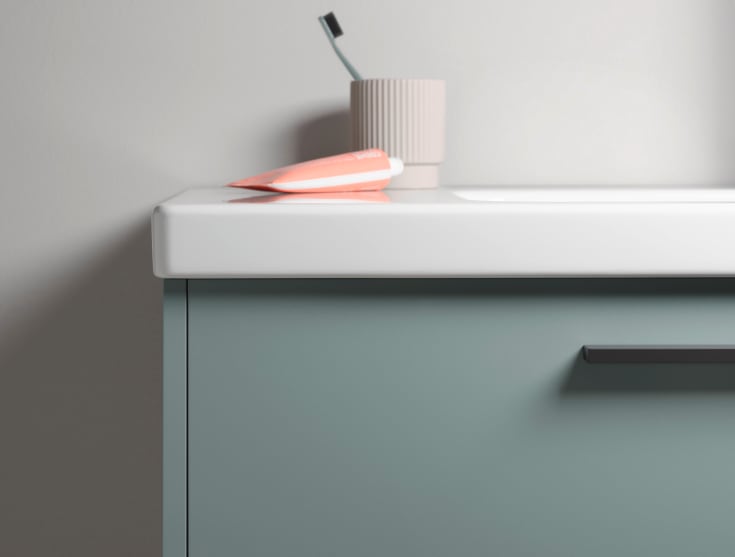 Duravit D-Code servantskap, 98,4x46 cm, grønn matt