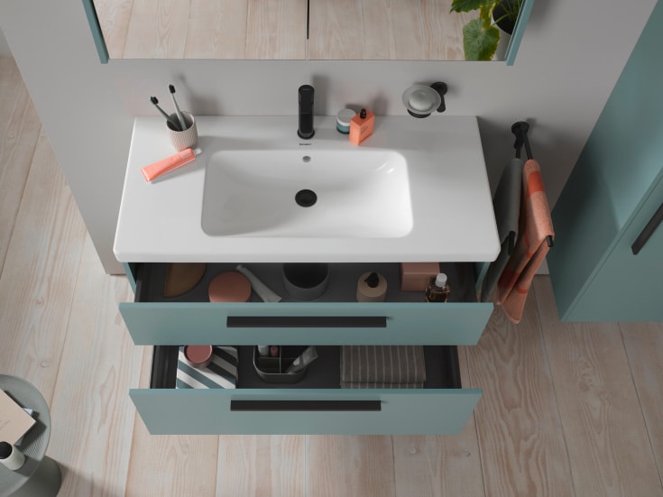 Duravit D-Code servantskap, 98,4x46 cm, grønn matt