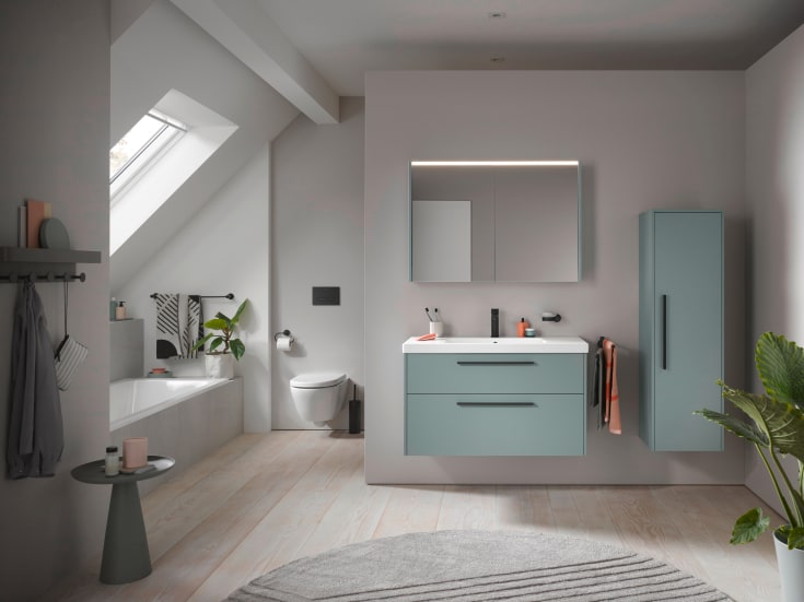 Duravit D-Code servantskap, 98,4x46 cm, grønn matt