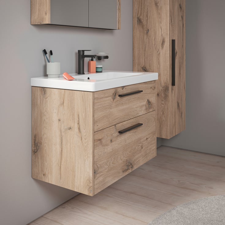 Duravit D-Code tvättställsunderskåp, 78,4x46 cm, ek