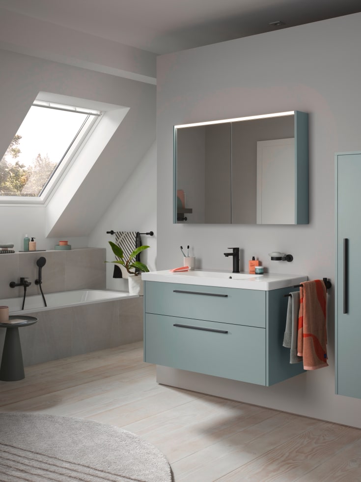 Duravit D-Code servantskap, 98,4x46 cm, grønn matt