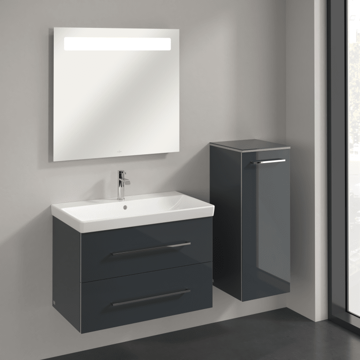 Villeroy & Boch Avento A895 väggskåp, 34,8x88,8 cm, höger, grå