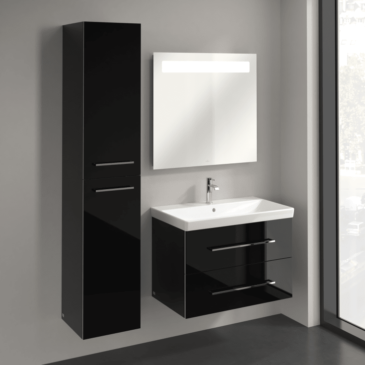 Villeroy & Boch Avento A894 högskåp, 34,6x176 cm, vänster, svart