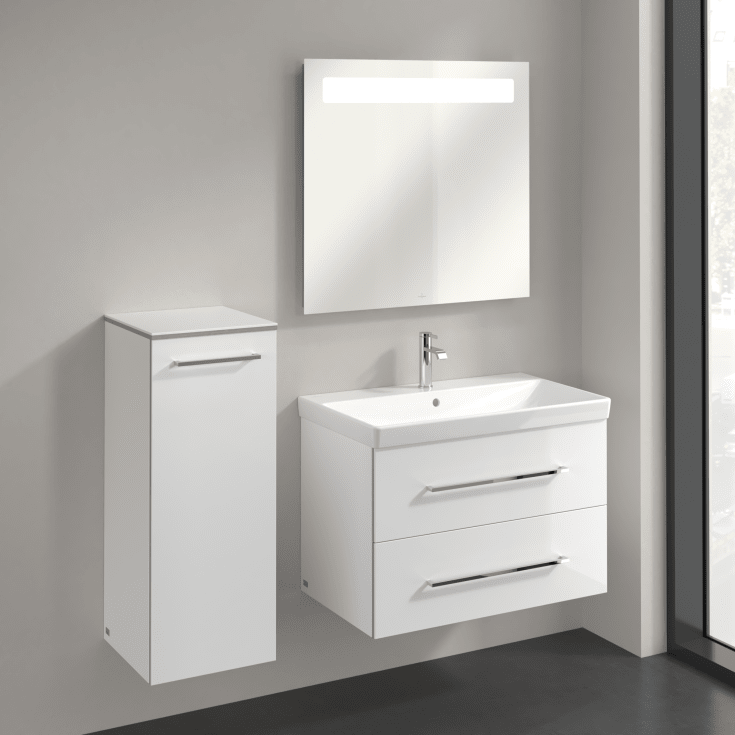 Villeroy & Boch Avento A895 väggskåp, 34,8x88,8 cm, vänster, vit