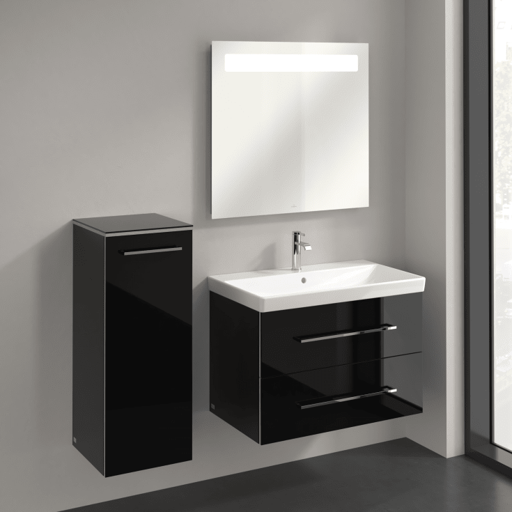 Villeroy & Boch Avento A895 väggskåp, 34,8x88,8 cm, vänster, svart