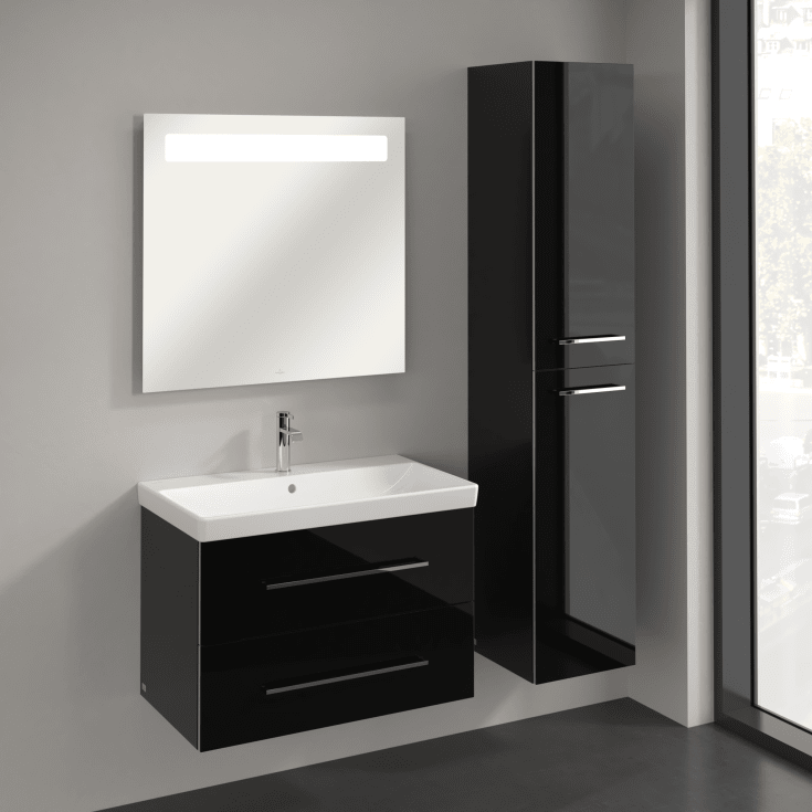 Villeroy & Boch Avento A894 högskåp, 34,6x176 cm, höger, svart