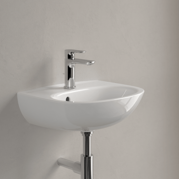 Villeroy & Boch O.Novo vegghengt servant, 45x36 cm, med CeramicPlus, hvit