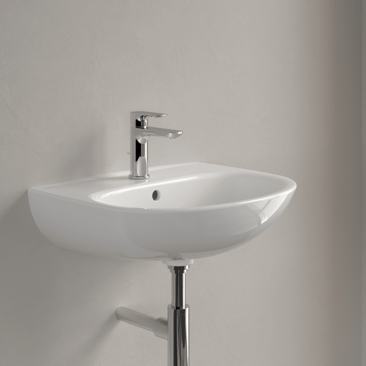 Villeroy & Boch O.Novo vegghengt servant, 55x44 cm, med CeramicPlus, hvit