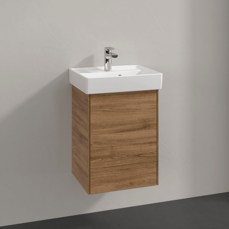 Villeroy & Boch Collaro underskab, 41x34,4 cm, venstre, mørk eg