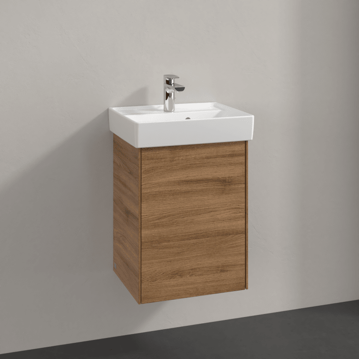 Villeroy & Boch Collaro tvättställsunderskåp, 41x34,4 cm, höger, mörk ek