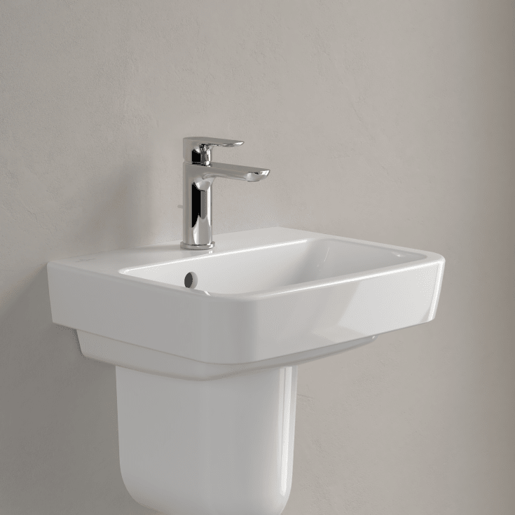 Villeroy & Boch O.Novo vegghengt servant, 45x37 cm, med CeramicPlus og AntiBac, hvit