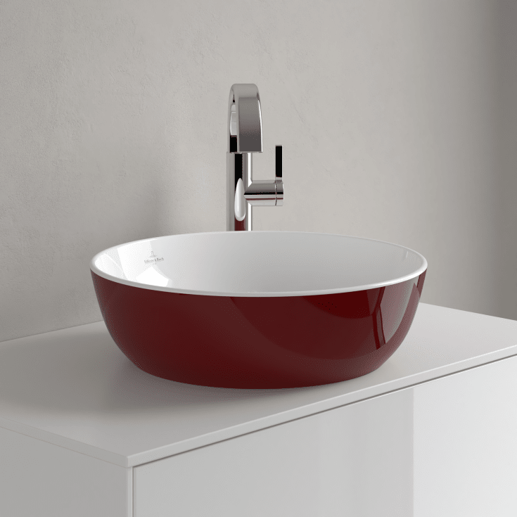 Villeroy & Boch Artis toppmontert servant, Ø43 cm, rød