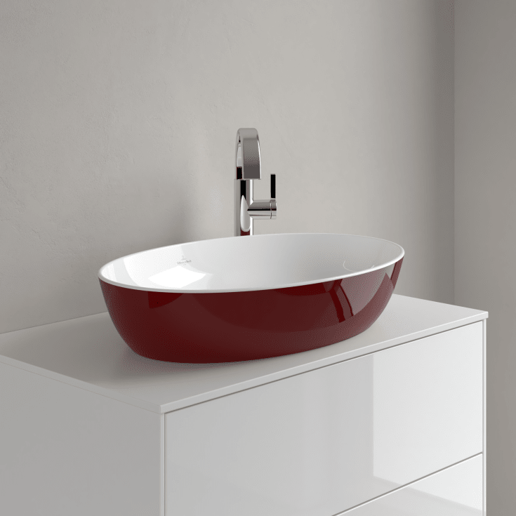 Villeroy & Boch Artis toppmontert servant, 61x41 cm, rød