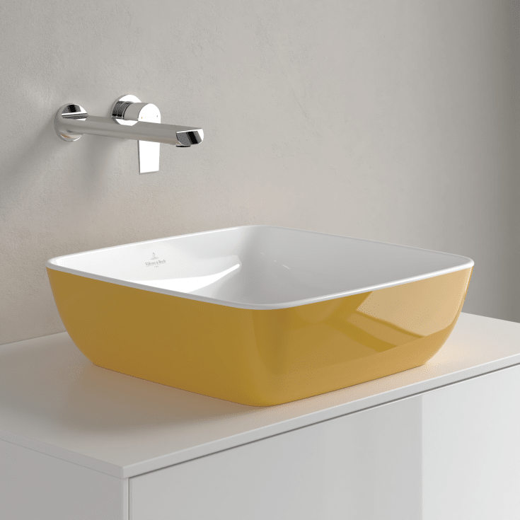 Villeroy & Boch Artis tvättställ, 41x41 cm, gul
