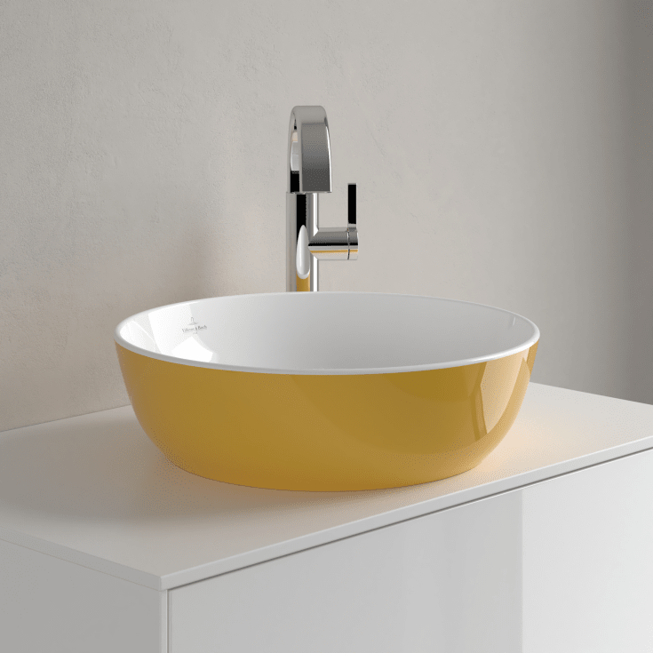 Villeroy & Boch Artis tvättställ, Ø43 cm, gul
