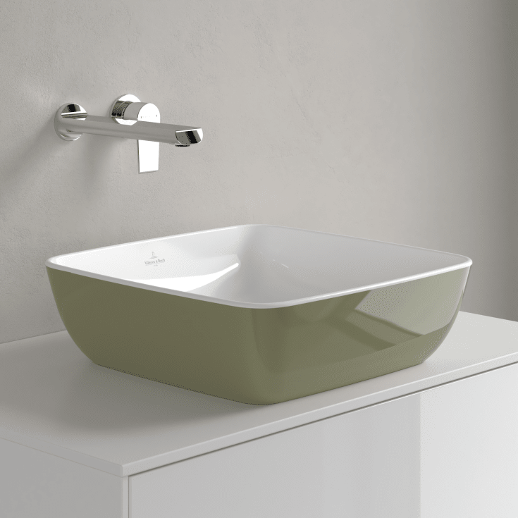 Villeroy & Boch Artis toppmontert servant, 41x41 cm, grønn